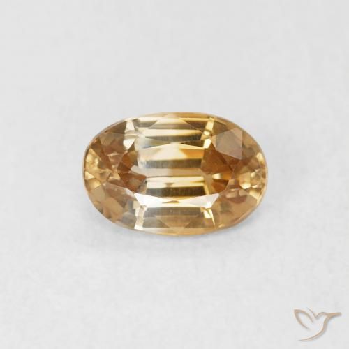 0.72ct Natural Pêssego Dourado Zircão, oval, VVS-VS