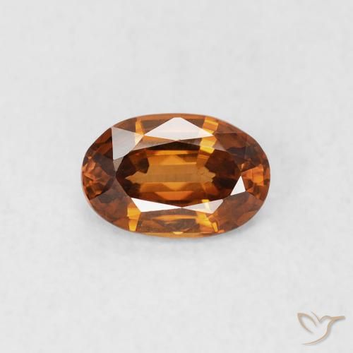 0.66ct Natural terra laranja Zircão, oval, VS