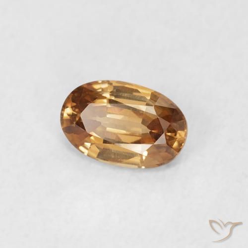 Zircão Marrom dourado Natural 0.63ct, oval, VVS-VS