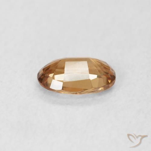 Zircão Marrom dourado Natural 0.63ct, oval, VVS-VS