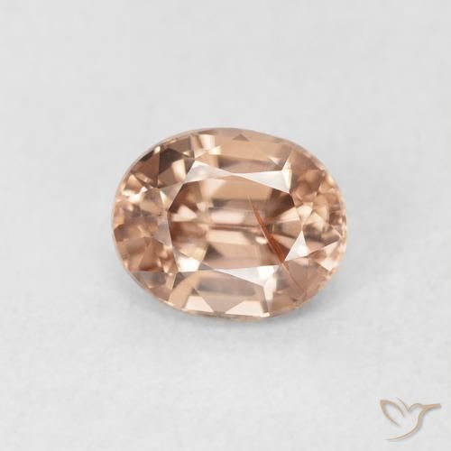 Zircão Light Grapefruit Pink Natural 1.00ct, oval, VS