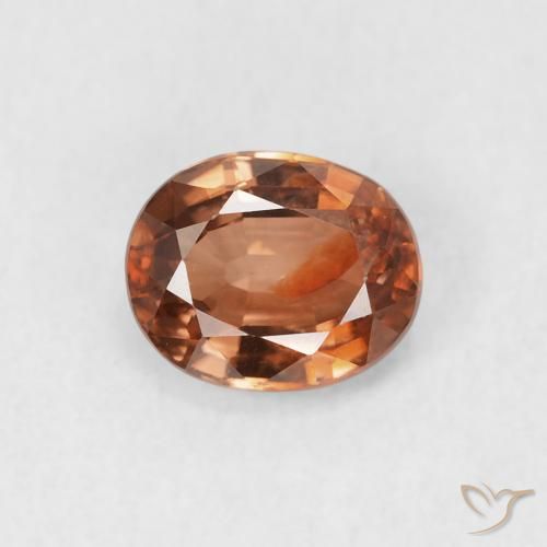 1.02ct Natural Laranja Profundo Zircão, oval, VS
