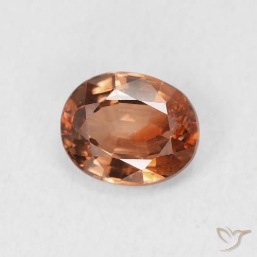 Zircão Laranja Profundo Natural 1.02ct, oval, VS