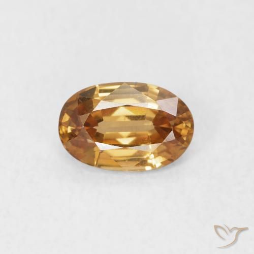 0.69ct Natural ferrugem laranja Zircão, oval, VVS-VS
