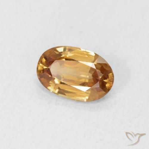Zircão ferrugem laranja Natural 0.69ct, oval, VVS-VS