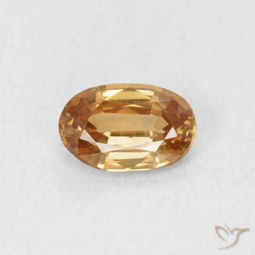 0.67ct Natural ouro médio Zircão, oval, VVS-VS