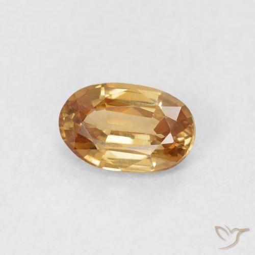 Zircão ouro médio Natural 0.67ct, oval, VVS-VS