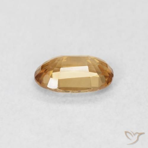 Zircão ouro médio Natural 0.67ct, oval, VVS-VS