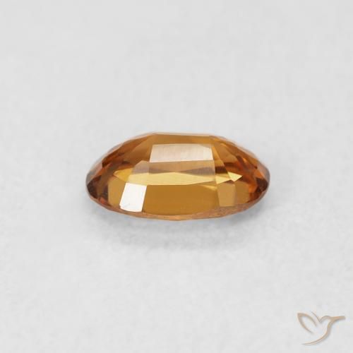 Zircão Laranja Médio Natural 0.67ct, oval, VVS-VS