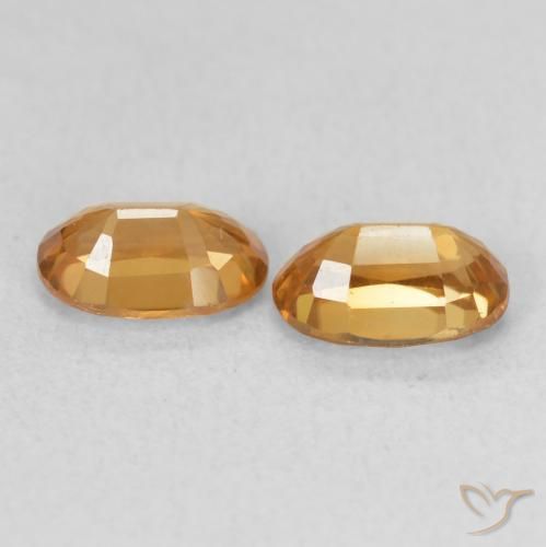 Pedras preciosas de Zircão Laranja Profundo natural de 1.53 ct, oval, VVS-VS