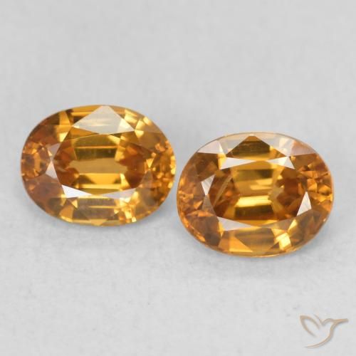 1.23ctw Natural laranja marrom Zircão, oval, VS