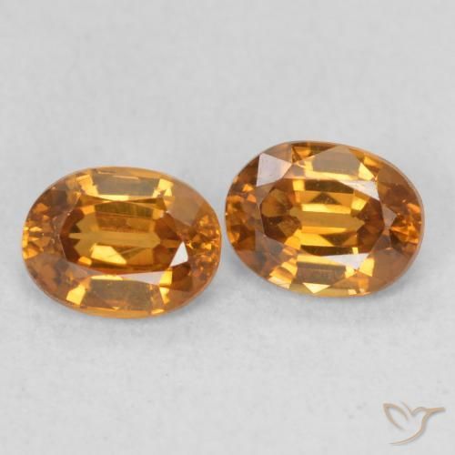Pedras preciosas de Zircão laranja marrom natural de 1.19 ct, oval, VS