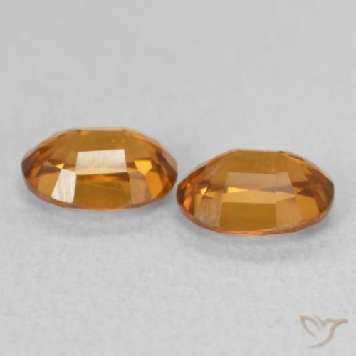 Pedras preciosas de Zircão laranja marrom natural de 1.19 ct, oval, VS