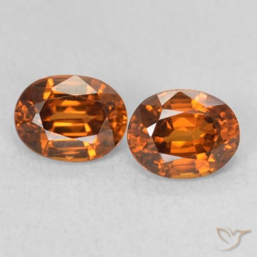 1.21ctw Natural Laranja Profundo Zircão, oval, VS