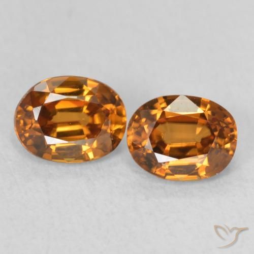 1.22ctw Natural laranja marrom Zircão, oval, VS