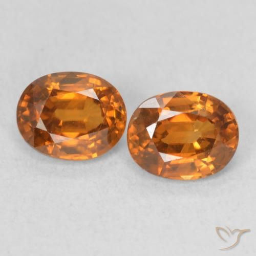 1.20ctw Natural Laranja Médio Zircão, oval, VS