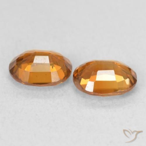 Pedras preciosas de Zircão Laranja Médio natural de 1.20 ct, oval, VS