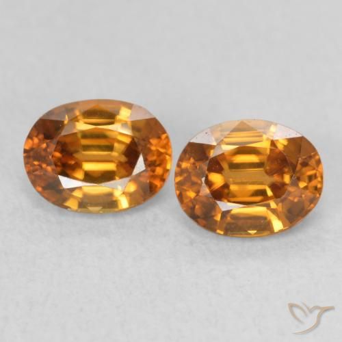 1.21ctw Natural terra laranja Zircão, oval, VS