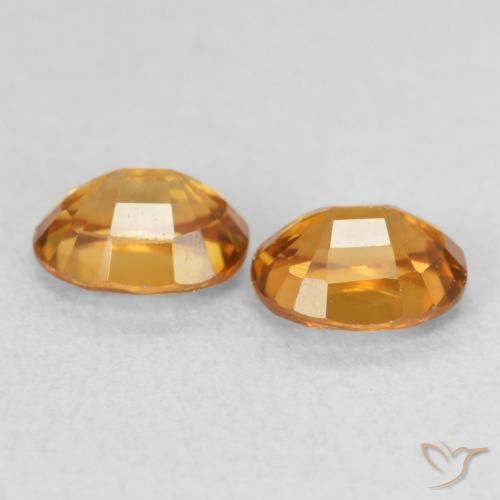 Pedras preciosas de Zircão terra laranja natural de 1.21 ct, oval, VS