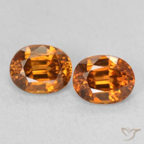 1.32ctw Natural terra laranja Zircão, oval, VS
