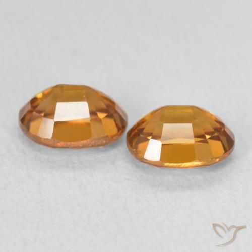 Pedras preciosas de Zircão terra laranja natural de 1.32 ct, oval, VS