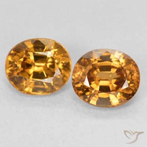 2.07ctw Natural ferrugem laranja Zircão, oval, VVS-VS