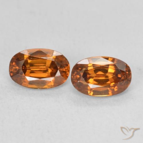 1.66ctw Natural Laranja Médio Zircão, oval, VVS-VS
