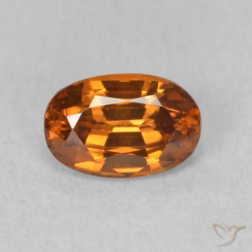 0.73ct Natural Laranja acastanhado Zircão, oval, VVS-VS