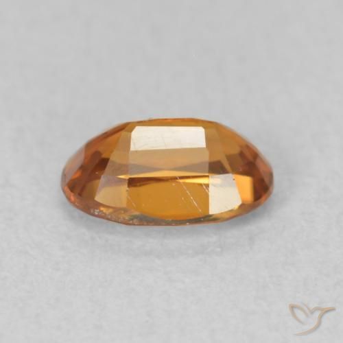 Zircão Laranja acastanhado Natural 0.73ct, oval, VVS-VS