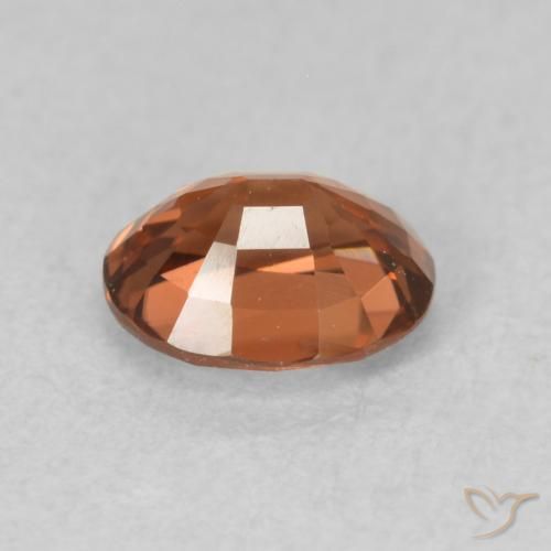 Zircão Medium Dark-Orange Natural 0.92ct, oval, VVS-VS