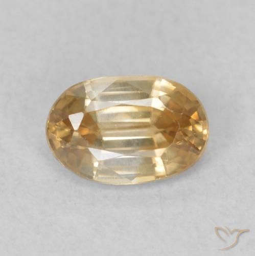 0.71ct Natural Ouro Zircão, oval, VVS-VS