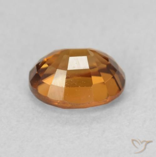 Zircão Laranja Marrom Profundo Natural 1.07ct, oval, VVS-VS