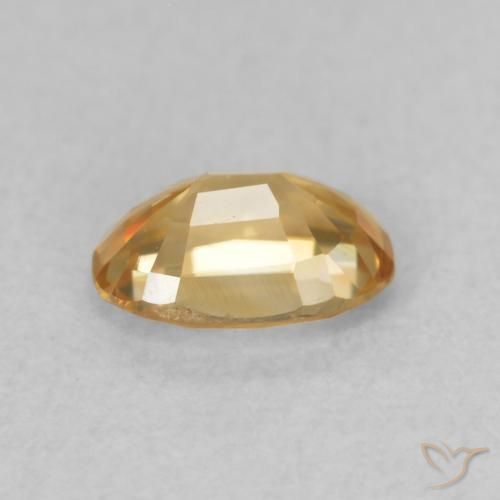Zircão ouro médio Natural 0.66ct, oval, VVS-VS