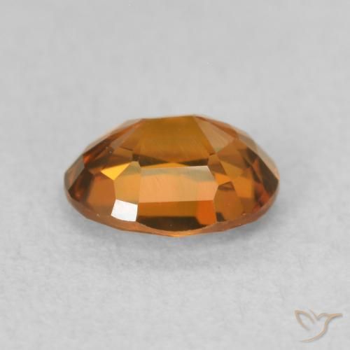 Zircão Medium Dark-Orange Natural 0.93ct, oval, VVS-VS