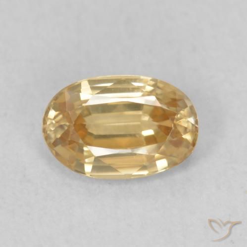 0.68ct Natural Dourado Pêssego Claro Zircão, oval, VVS-VS