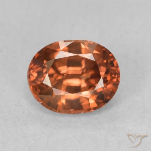 0.94ct Natural Laranja Profundo Zircão, oval, VVS-VS
