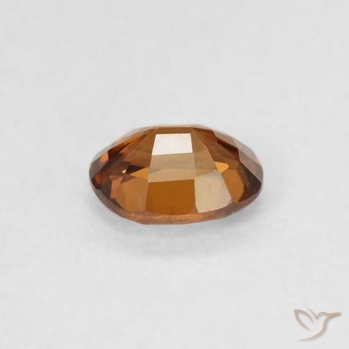 Zircão âmbar laranja Natural 0.62ct, oval, VVS