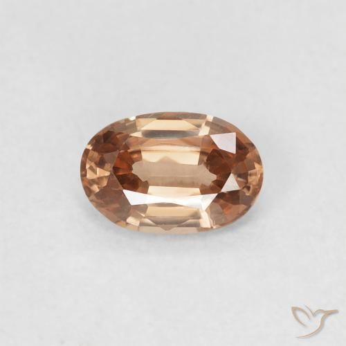 0.62ct Natural pêssego médio Zircão, oval, VVS