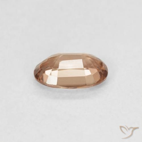 Zircão pêssego médio Natural 0.62ct, oval, VVS