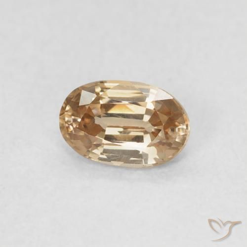Zircão Ouro Natural 0.70ct, oval, VVS
