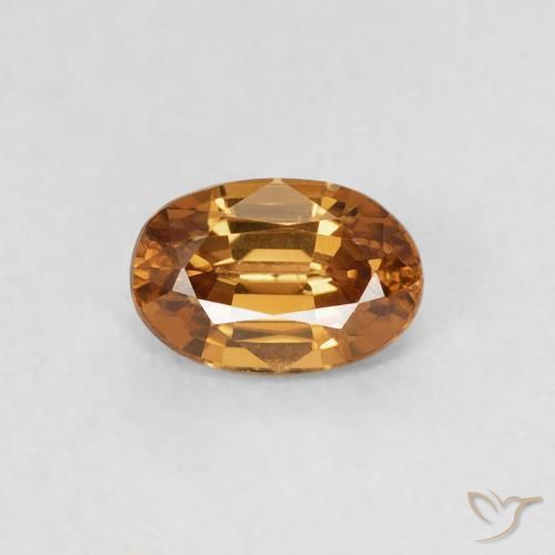 0.73ct Natural Marrom dourado Zircão, oval, VVS