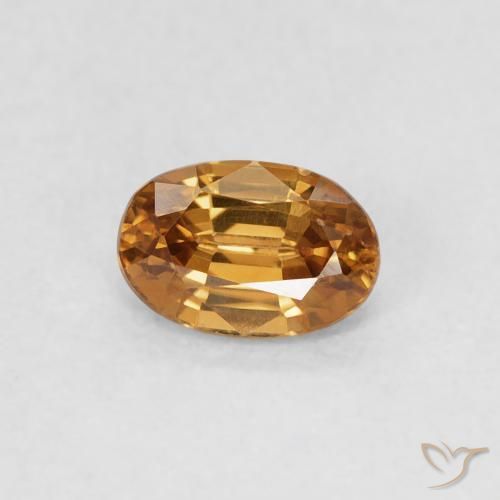 Zircão Marrom dourado Natural 0.73ct, oval, VVS