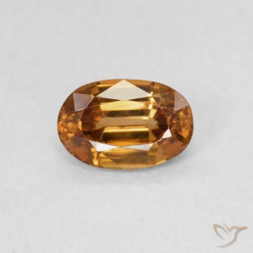 0.76ct Natural Marrom dourado Zircão, oval, VVS