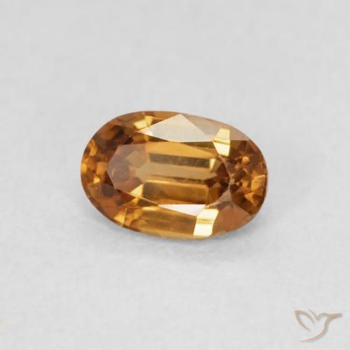 Zircão Marrom dourado Natural 0.76ct, oval, VVS