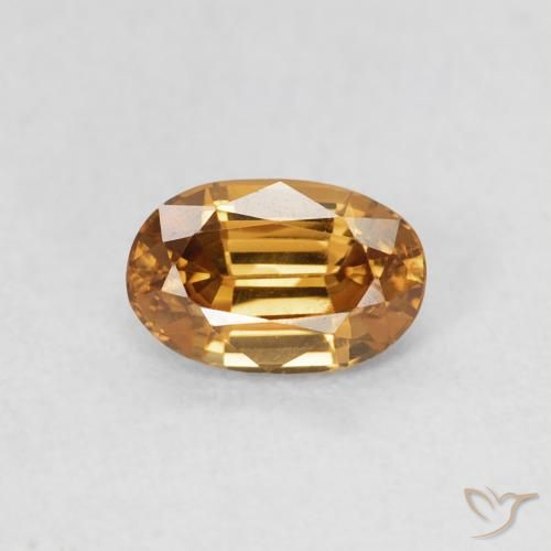 0.74ct Natural ouro médio Zircão, oval, VVS