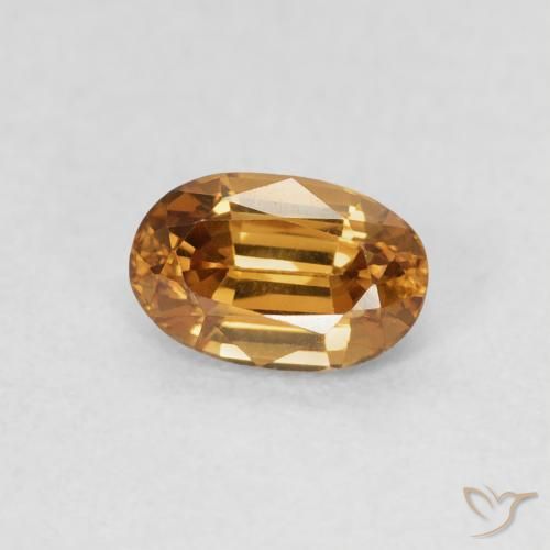 Zircão ouro médio Natural 0.74ct, oval, VVS