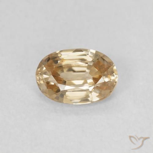 0.73ct Natural Luz amarela Zircão, oval, VVS