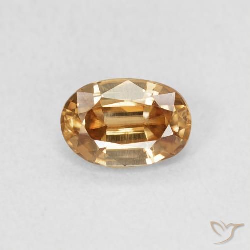 0.70ct Natural Pêssego Dourado Zircão, oval, VVS