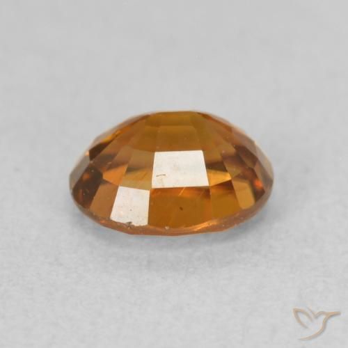 Zircão Medium Dark-Orange Natural 1.19ct, oval, VS