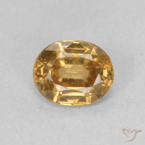 0.94ct Natural champanhe Zircão, oval, VVS-VS